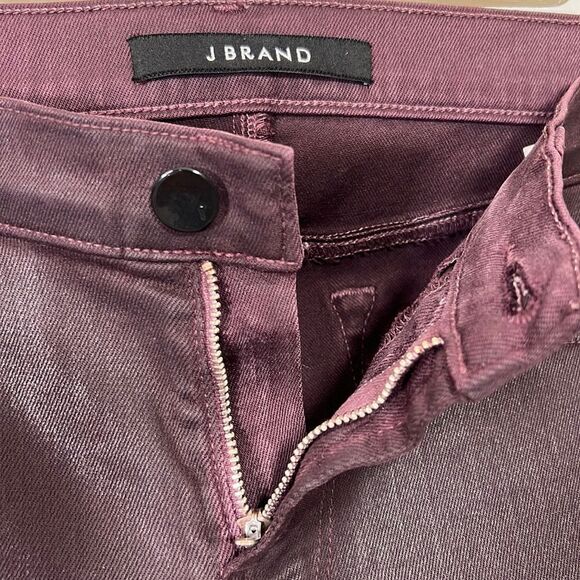 J BRAND Women’s Lacquered Coated Super Skinny Jeans Purple Size 28 - Picture 5 of 10